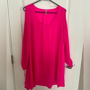 Mittoshop split sleeve mini dress.